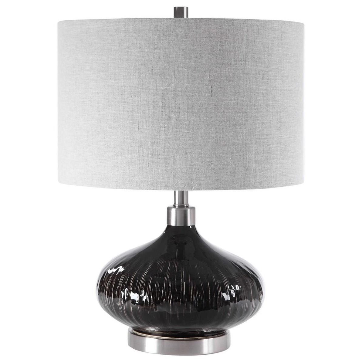 Uttermost Table Lamps 282061 Ampara Deep Charcoal Table Lamp Upper